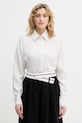 Sisley koszula damska z wiskozą biały 5YTYLQ0AR