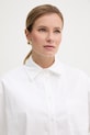 Fracomina koszula damska z bawełną biały FS26ST6007W40001