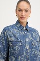 Fracomina koszula damska bawełniana granatowy FS26ST6015D400K2