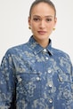 Fracomina koszula damska bawełniana granatowy FS26ST6015D400K2