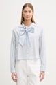 United Colors of Benetton koszula damska bawełniana niebieski 5LRGDQ0DL
