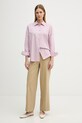 United Colors of Benetton koszula damska bawełniana 5HAXDQ0D8 różowy SS26