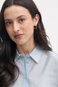 United Colors of Benetton πουκάμισο γυναικείο με lyocell μπλε 5S3SDQ0DU