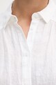 United Colors of Benetton πουκάμισο γυναικείο λινό 5BMLDQ0E0 λευκό