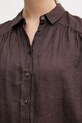 United Colors of Benetton košulja za žene od lana 5BMLDQ0E0 smeđa