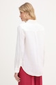 Одежда United Colors of Benetton рубашка для женщин из льна 5BMLDQ0D9 белый