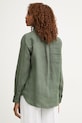 Oblečení United Colors of Benetton košile dámská lněná 5BMLDQ0D9 zelená