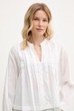 United Colors of Benetton Πουκάμισο γυναικείο βαμβακερό λευκό 5SI1DQ0E5