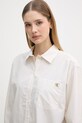 Calvin Klein Jeans košeľa dámska bavlnená béžová LV047F103G