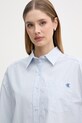 Calvin Klein Jeans košeľová blúzka dámska bavlnená modrá LV047F105G