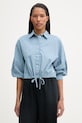 Marc O'Polo koszula damska z bawełny niebieski 5000008242