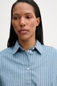 Marc O'Polo koszula damska z bawełny niebieski 5000008242