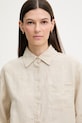 Marc O'Polo koszula safari damska lniana beżowy 5000013072