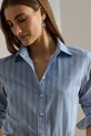 Lauren Ralph Lauren koszula damska bawełniana niebieski 200P08914