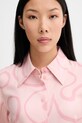 Marimekko πουκάμισο γυναικείο με βισκόζη ροζ 095130
