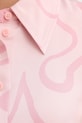 Marimekko πουκάμισο γυναικείο με βισκόζη 095130 ροζ