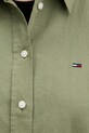 Tommy Jeans koszula damska z lnem DW0DW22209 zielony
