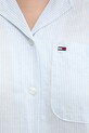 Tommy Jeans koszula damska z lnem DW0DW22210 niebieski