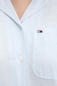 Tommy Jeans koszula damska z lnem DW0DW22210 niebieski