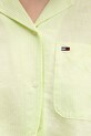 Tommy Jeans koszula damska z lnem DW0DW22210 zielony
