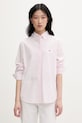 Tommy Jeans Πουκάμισο γυναικείο βαμβακερό ροζ DW0DW22211