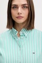Tommy Jeans košeľa dámska bavlnená tyrkysová DW0DW22211