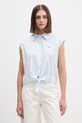 Tommy Jeans koszula damska bawełniana niebieski DW0DW22212