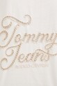 Tommy Jeans koszula damska z dodatkiem lnu DW0DW22214 beżowy