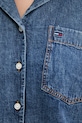Tommy Jeans koszula damska jeansowa DW0DW22216 granatowy