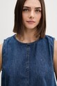Tommy Jeans bluzka na ramiączkach damska jeansowa niebieski DW0DW22609