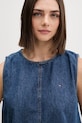 Tommy Jeans bluzka na ramiączkach damska jeansowa niebieski DW0DW22609