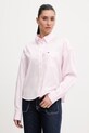 Tommy Jeans koszula damska bawełniana różowy DW0DW22766