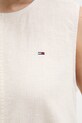 Tommy Jeans bluzka damska z lnem DW0DW22779 beżowy