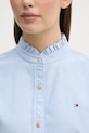 Tommy Hilfiger košulja ženska pamučna WW0WW48914 plava