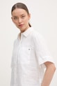 Tommy Hilfiger koszula damska lniana beżowy WW0WW48925