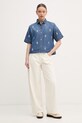 Tommy Hilfiger camicia da donna in jeans WW0WW50624 blu SS26