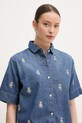 Tommy Hilfiger camicia da donna in jeans blu WW0WW50624