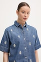 Tommy Hilfiger camicia da donna in jeans blu WW0WW50624