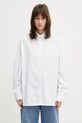 Maison Kitsuné Boyfriend Shirt koszula bawełniana damska biały QW00403WC5090