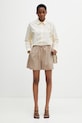 Maison Kitsuné Dreaming Fox koszula bawełniana damska QW00415WC5098 żółty
