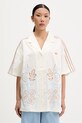 adidas Originals košeľa dámska bavlnená Resort béžová KY3164