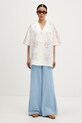 adidas Originals košeľa dámska bavlnená Resort KY3164 béžová SS26
