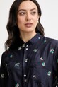 Forte Forte košeľa dámska hodvábna tmavomodrá 14868.my.shirt