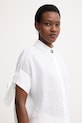 Armani Exchange camicia da donna in lino bianco XW001990.AF21532