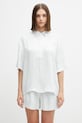 Anine Bing COCO SHIRT - SPRING MINT koszula damska z lyocellu turkusowy A.07.12377.GRN01