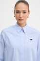 Karl Lagerfeld koszula damska bawełniana IKON B2W11034 niebieski