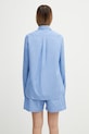 Odzież Wales Bonner Zora koszula bawełniana damska WS26SH04.CO02.400 niebieski