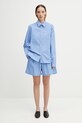 Wales Bonner Zora koszula bawełniana damska WS26SH04.CO02.400 niebieski