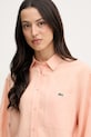 Lacoste koszula damska z lnem pomarańczowy CF1429