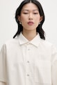Marimekko koszula damska bawełniana beżowy 095436